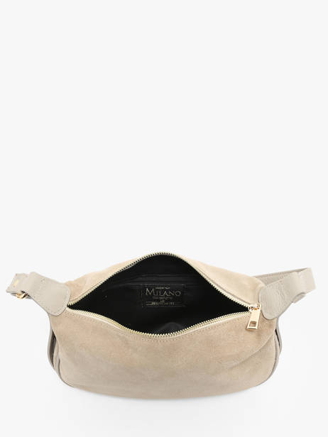 Schoudertas /cross Body Velvet Caviar Leder Milano Beige velvet caviar VC24113 ander zicht 3