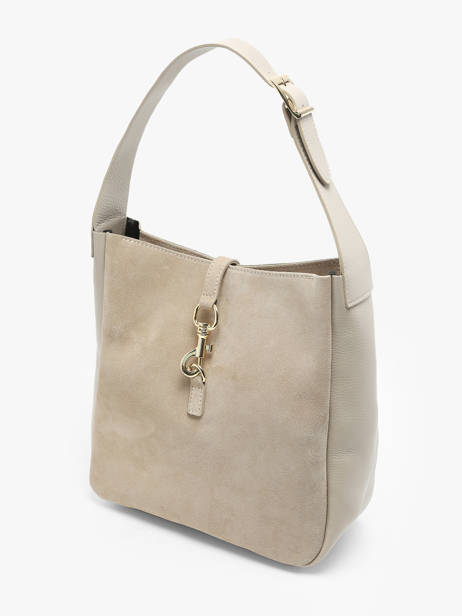 Schoudertas Velvet Caviar Leder Milano Beige velvet caviar VC24118 ander zicht 2