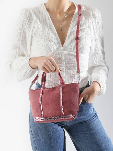 Cross Body Tas Baby Cabas Linnen Vanessa bruno Roze cabas lin 31V40410 ander zicht 1