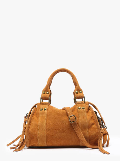 Cross Body Tas Velvet Leder Milano Bruin velvet VE24093 ander zicht 4