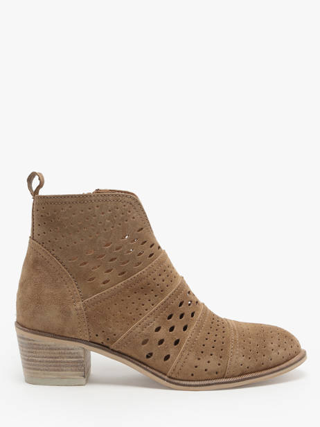 Enkellaarsjes Met Hak Nelly Uit Leder Alpe Bruin women 53911101