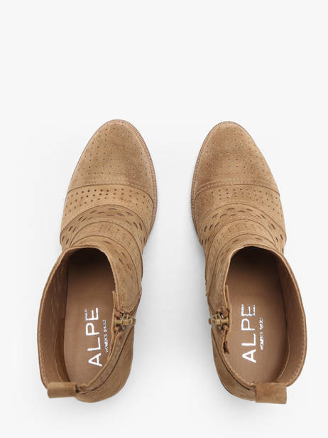 Enkellaarsjes Met Hak Nelly Uit Leder Alpe Bruin women 53911101 ander zicht 4