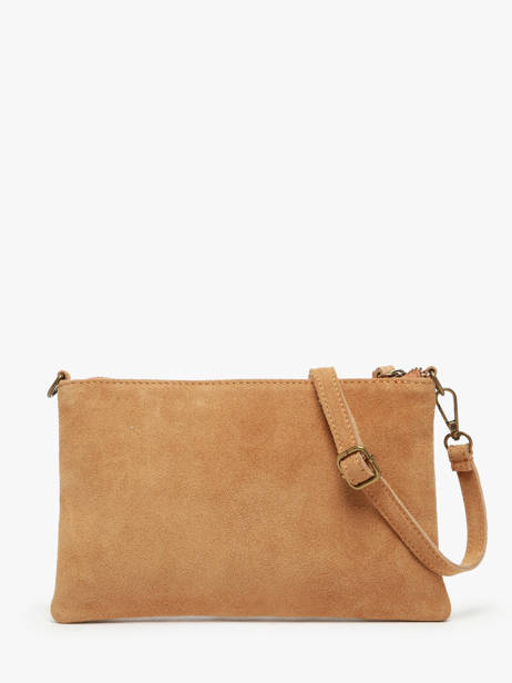 Cross Body Tas Velvet Leder Milano Bruin velvet VE241111 ander zicht 4