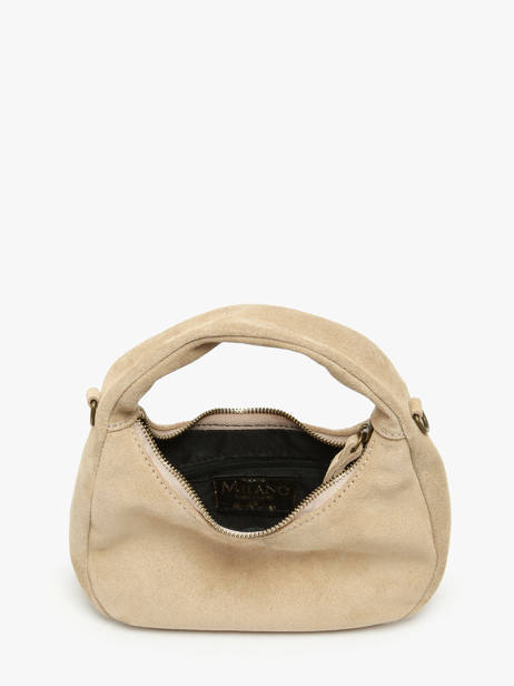 Cross Body Tas Velvet Leder Milano Beige velvet VE24113 ander zicht 3
