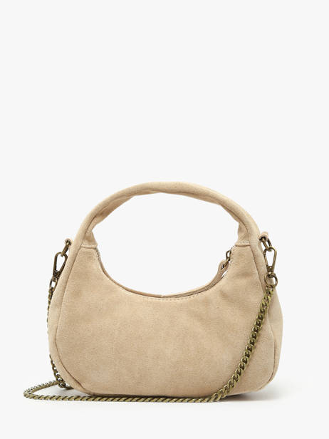 Cross Body Tas Velvet Leder Milano Beige velvet VE24113 ander zicht 4