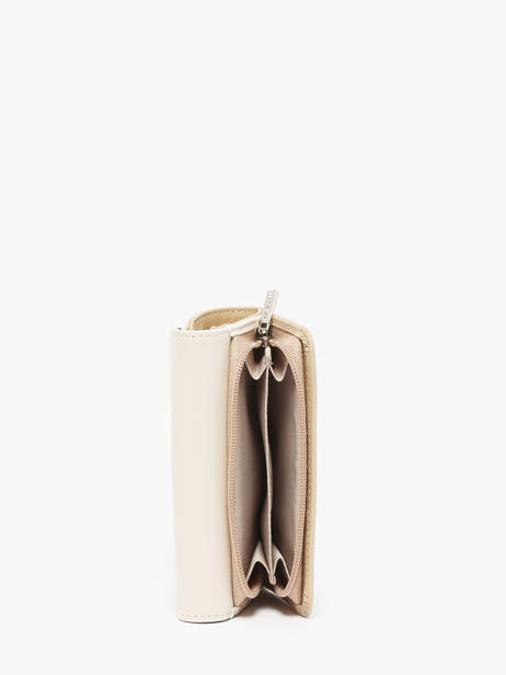 Portemonnee Leder Lancaster Beige smooth 2 ander zicht 1