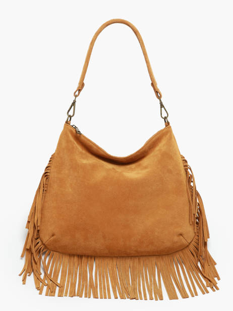 Cross Body Tas Velvet Leder Milano Bruin velvet VE241117 ander zicht 3