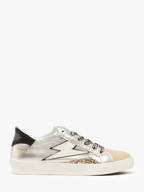 Sneakers Larry Uit Leder Semerdjian Zilver women LARRY514
