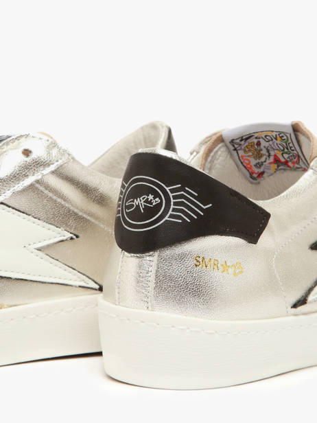 Sneakers Larry Uit Leder Semerdjian Zilver women LARRY514 ander zicht 3