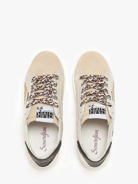 Sneakers Larry Uit Leder Semerdjian Zilver women LARRY514 ander zicht 4