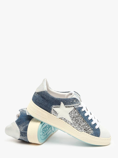 Sneakers Duck Uit Leder Semerdjian Blauw women DUCKB723 ander zicht 3