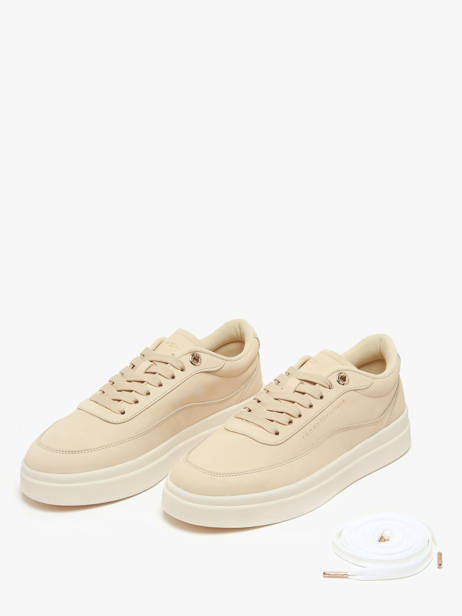Sneakers Uit Leder Tommy hilfiger Beige women 8462ACJ ander zicht 2