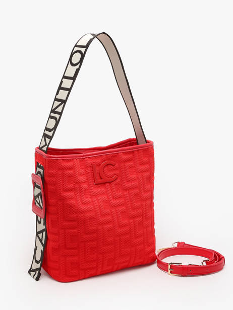 Schoudertas Logo Lola casademunt Rood logo 42 ander zicht 2
