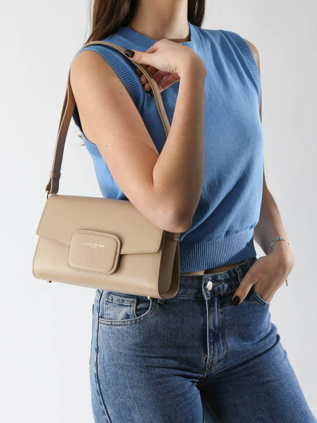 Cross Body Tas Paris Pad Leder Lancaster Beige paris pad 54 ander zicht 1