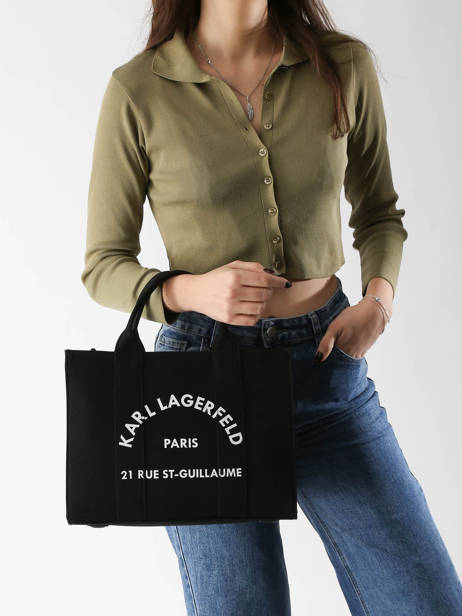 Handtas Rsg Katoen Karl lagerfeld Zwart rsg A1W50010 ander zicht 1