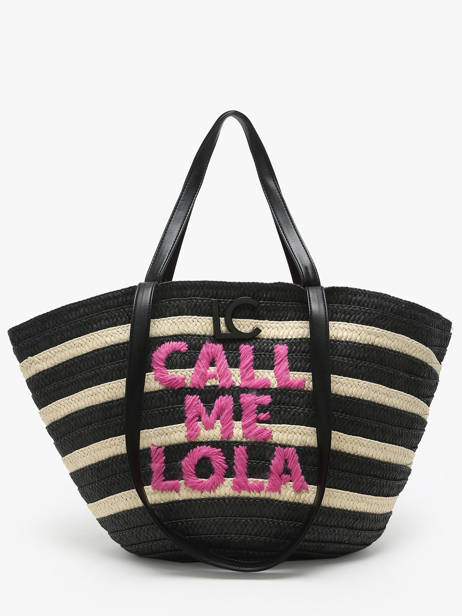 Schoudertas Panier Stro Lola casademunt Zwart panier 92