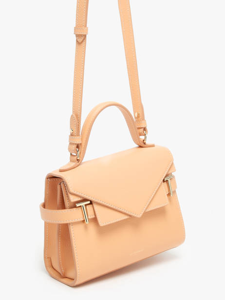 Cross Body Tas S Emily Grainé Leder Le tanneur Oranje emily TEMI1006 ander zicht 2