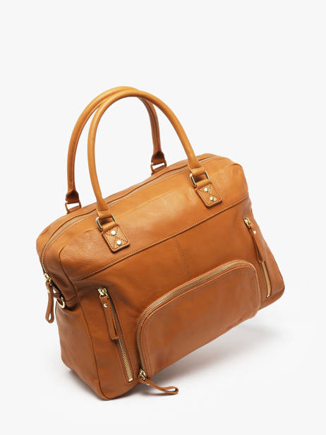 Handtas Vintage Leder Nat et nin Bruin vintage MACY ander zicht 2