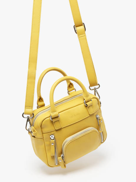 Cross Body Tas Vintage Leder Nat et nin Geel vintage MICRMACY ander zicht 2