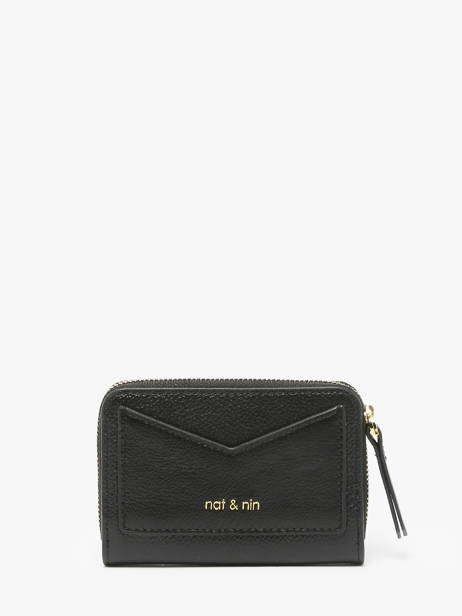 Portemonnee Leder Nat et nin Zwart vintage PIA