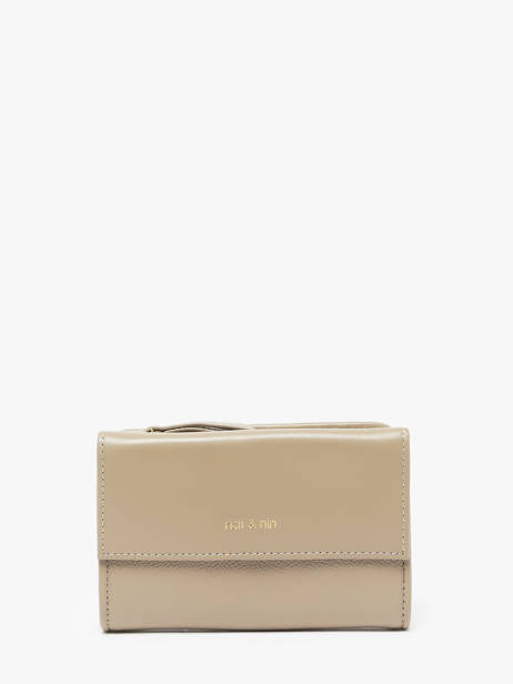 Portefeuille Leder Nat et nin Beige vintage LOTTI
