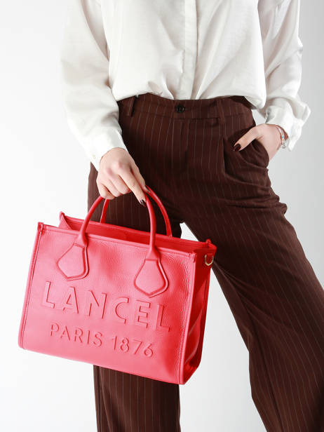 Handtas M Jour Leder Lancel Rood jour A12996 ander zicht 1