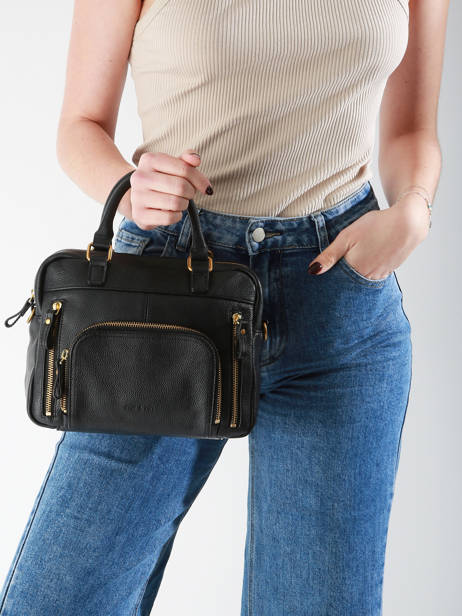 Cross Body Tas Baby Macy Leder Nat et nin Zwart vintage BABYMACY ander zicht 1
