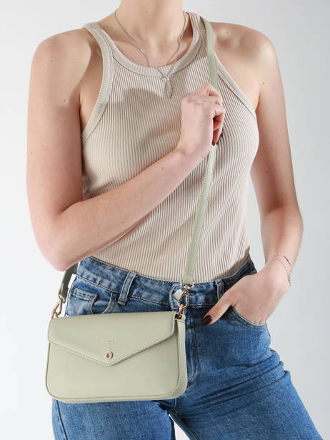 Cross Body Tas Saffiano David jones Groen saffiano CM6120H ander zicht 1