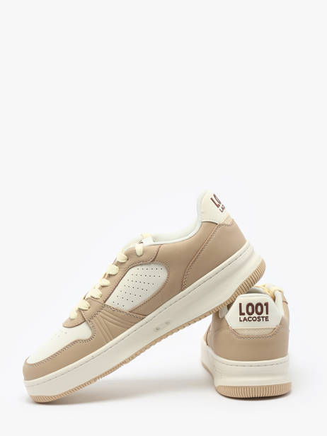 Sneakers L001 Uit Leder Lacoste Beige men 9SMA0045 ander zicht 3