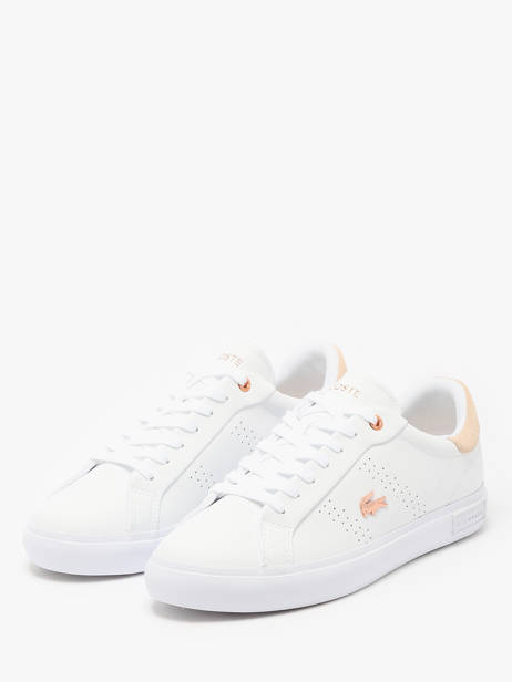 Sneakers Powercourt 2.0 Uit Leder Lacoste Wit women 8SFA0003 ander zicht 2