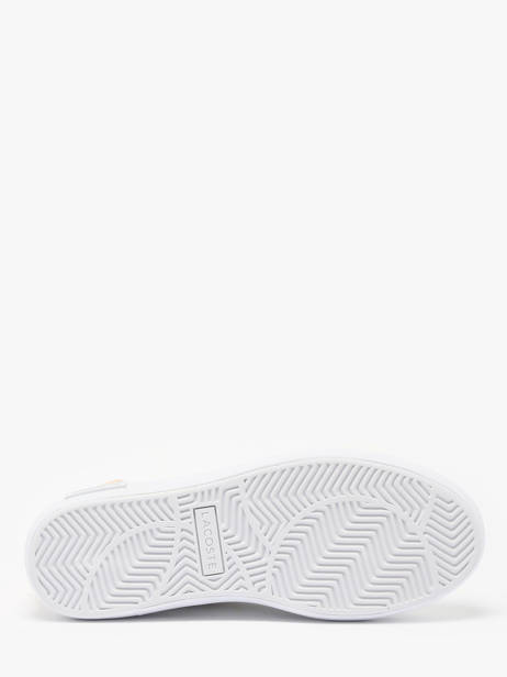 Sneakers Powercourt 2.0 Uit Leder Lacoste Wit women 8SFA0003 ander zicht 5