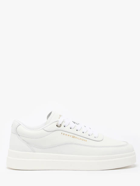 Sneakers Uit Leder Tommy hilfiger Wit women 8800YBS