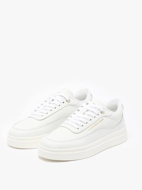 Sneakers Uit Leder Tommy hilfiger Wit women 8800YBS ander zicht 2