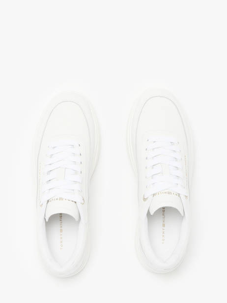 Sneakers Uit Leder Tommy hilfiger Wit women 8800YBS ander zicht 4