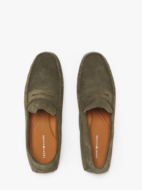 Mocassins Uit Leder Tommy hilfiger Groen men 4998RBN ander zicht 4