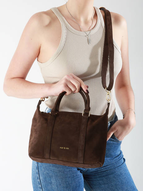 Handtas Vintage Leder Nat et nin Bruin vintage MTHYLANE ander zicht 1