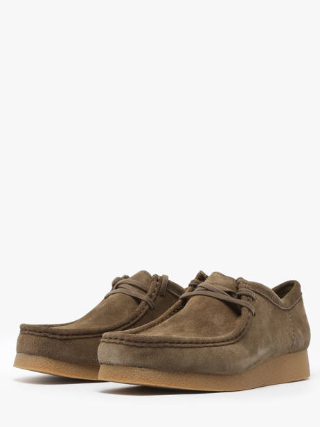 Derby Veterschoenen Wallabee Uit Leder Clarks Groen men 26180920 ander zicht 2