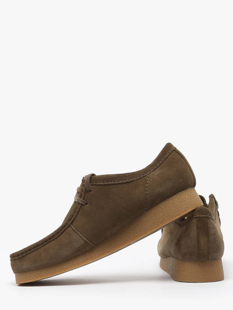 Derby Veterschoenen Wallabee Uit Leder Clarks Groen men 26180920 ander zicht 3