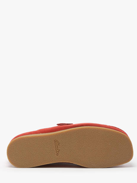 Derby Veterschoenen Wallabee Uit Leder Clarks Rood men 26180921 ander zicht 5