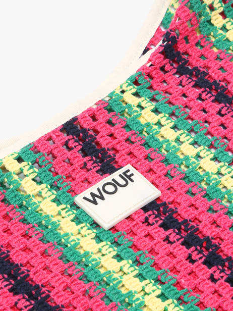 Schoudertas Crochet Wouf Veelkleurig crochet XTO25011 ander zicht 2