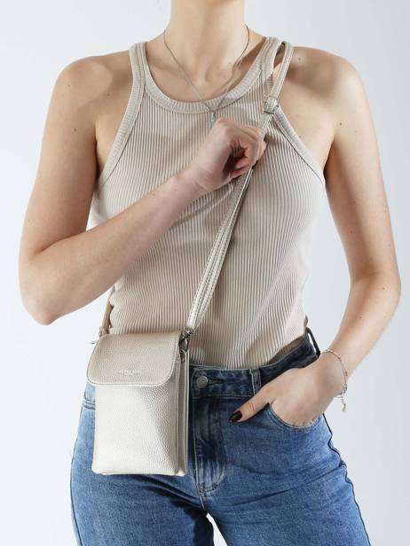 Cross Body Tas Grained Miniprix Goud grained F3609 ander zicht 1