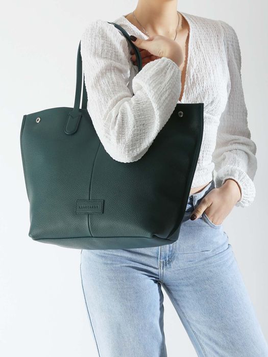 Longchamp Essential cuir Schoudertas Blauw