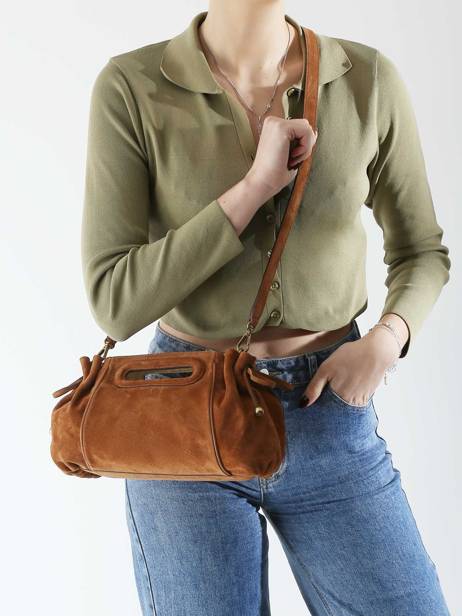 Cross Body Tas Folk Light Gerard darel Bruin folk light W405 ander zicht 1