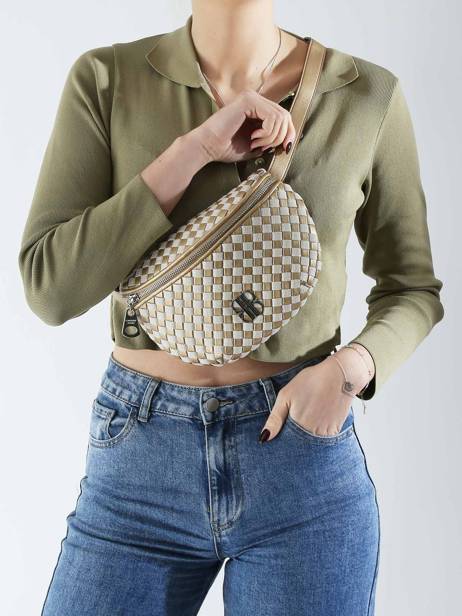 Belt Bag Tessa Gevlochten Laurent david Goud ld bags 8 ander zicht 1
