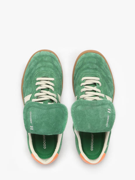 Sneakers Becks X Uit Leder Coolway Groen women 7603185 ander zicht 4