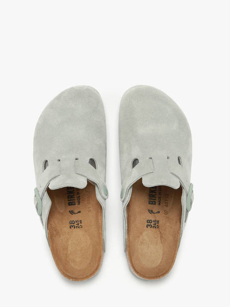 Slippers Boston Uit Leder Birkenstock Groen women 1029214 ander zicht 3