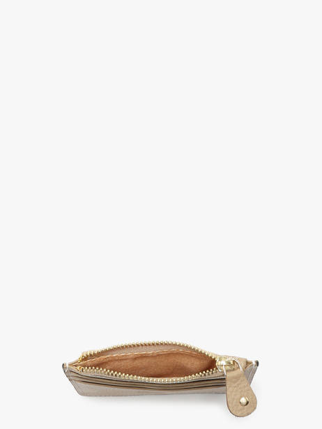 Kaarthouder Caviar Met Rits Leder Crinkles Beige caviar 14284 ander zicht 1