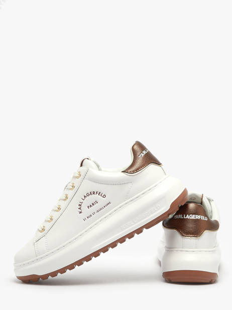 Sneakers Kapri Lug Maison Uit Leder Karl lagerfeld Wit women KL67538M ander zicht 3