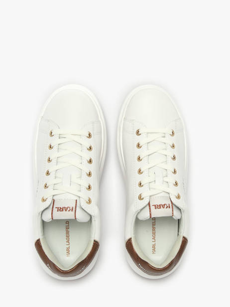 Sneakers Kapri Lug Maison Uit Leder Karl lagerfeld Wit women KL67538M ander zicht 4