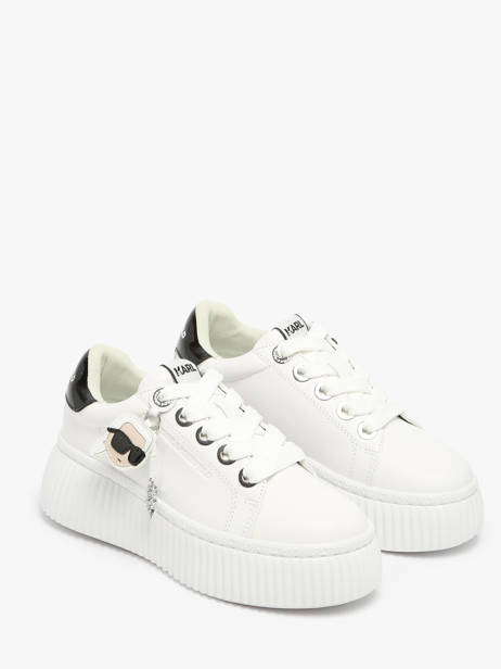 Sneakers Kreeper Low Nft Twin Uit Leder Karl lagerfeld Wit women KL42376T ander zicht 2